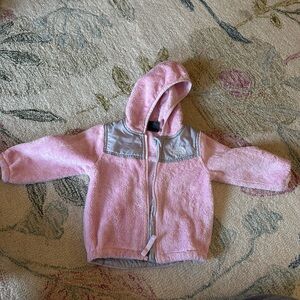 The North Face Pink and Gray Fleece Jacket